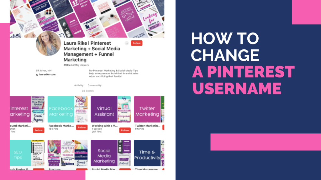 How to change pinterest username
